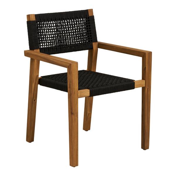 Lot de 2 chaises de jardin Dungin Acacia massif