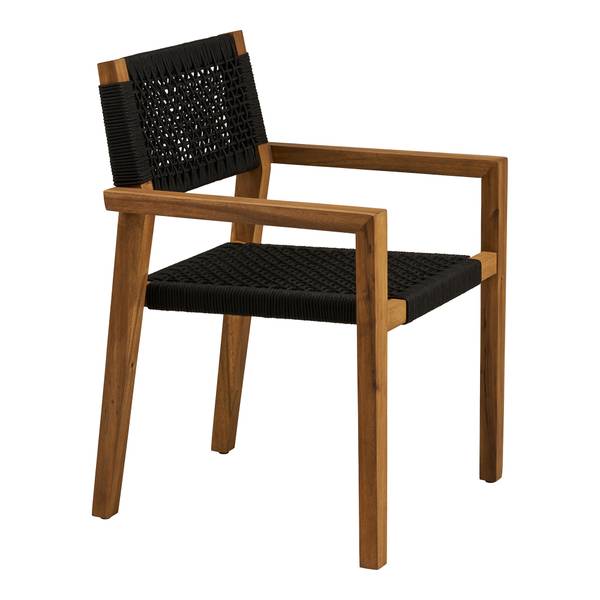 Lot de 2 chaises de jardin Dungin Acacia massif
