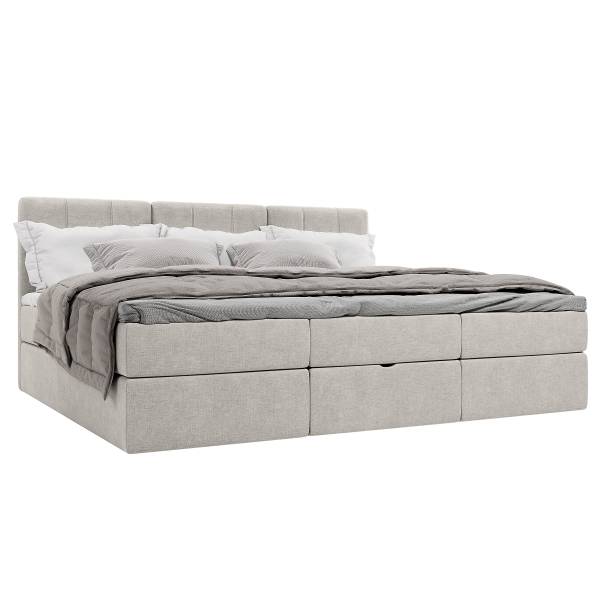 Letto boxspring Kerver A Tissuto Wiam: grigio chiaro