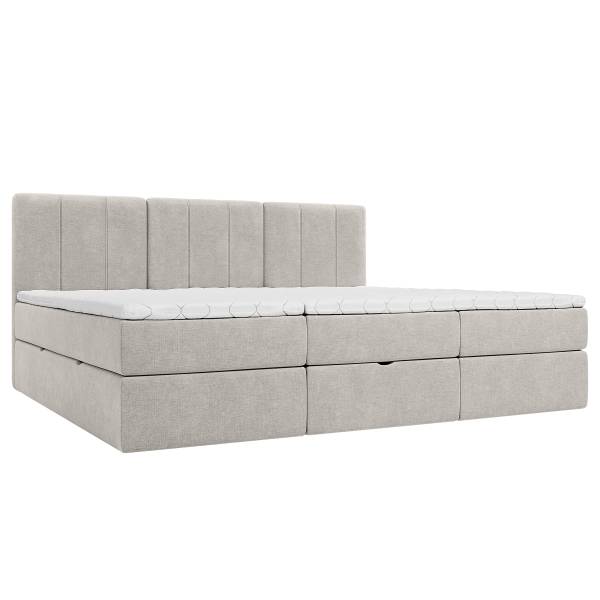 Letto boxspring Kerver A Tissuto Wiam: grigio chiaro