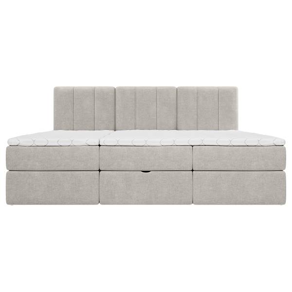 Letto boxspring Kerver A Tissuto Wiam: grigio chiaro