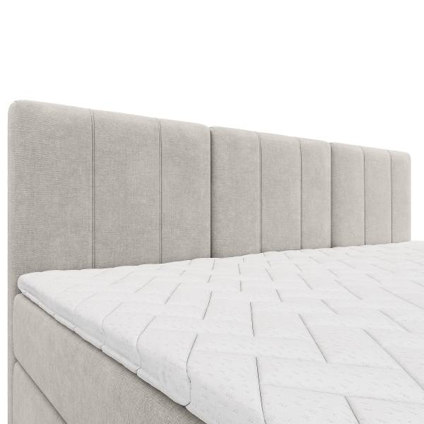 Letto boxspring Kerver A Tissuto Wiam: grigio chiaro