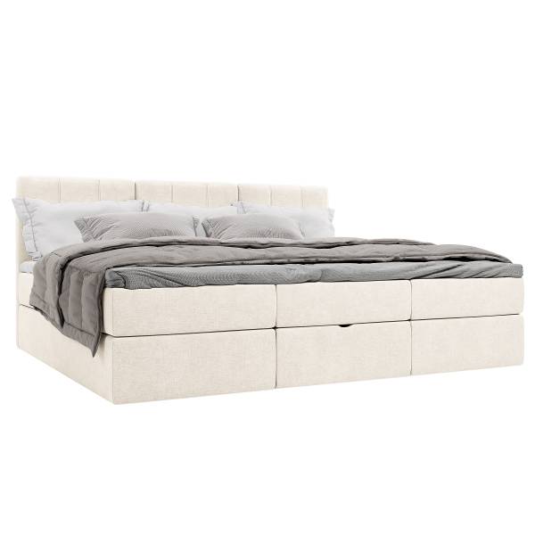 Boxspringbett Kerver Typ B Microfaser Wiam: Cremeweiß
