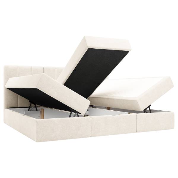 Boxspringbett Kerver Typ B Microfaser Wiam: Cremeweiß
