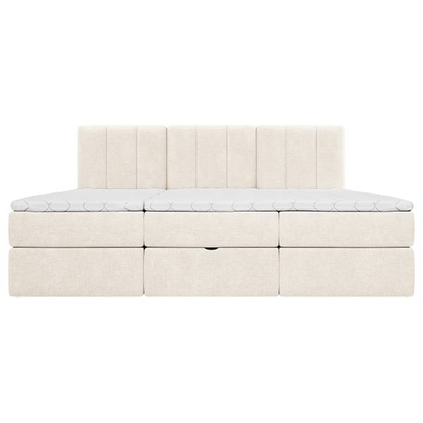 Boxspringbett Kerver Typ B Microfaser Wiam: Cremeweiß