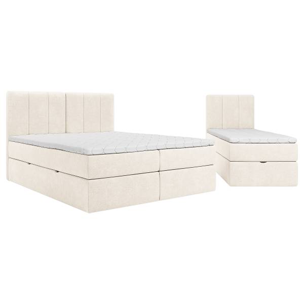 Boxspringbett Kerver Typ B Microfaser Wiam: Cremeweiß