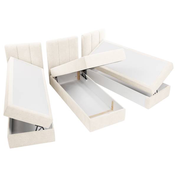 Boxspringbett Kerver Typ B Microfaser Wiam: Cremeweiß