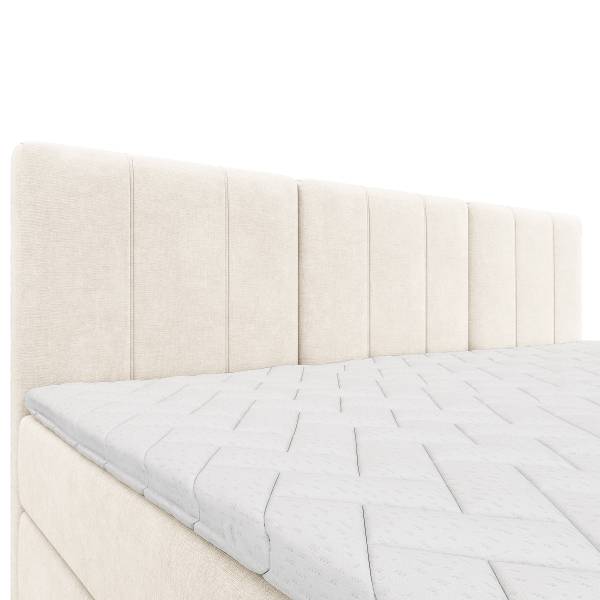 Boxspringbett Kerver Typ B Microfaser Wiam: Cremeweiß