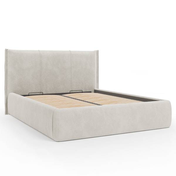 Polsterbett Didem Chenille Vinca: Beige - 180 x 200cm