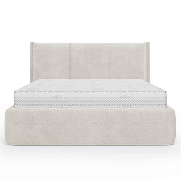 Polsterbett Didem Chenille Vinca: Beige - 180 x 200cm