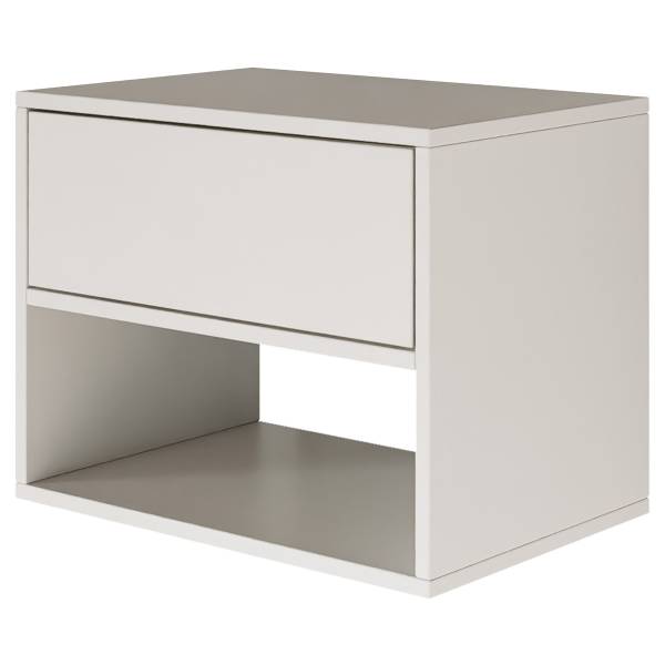 Comodino da parete con scomparto Framme Bianco