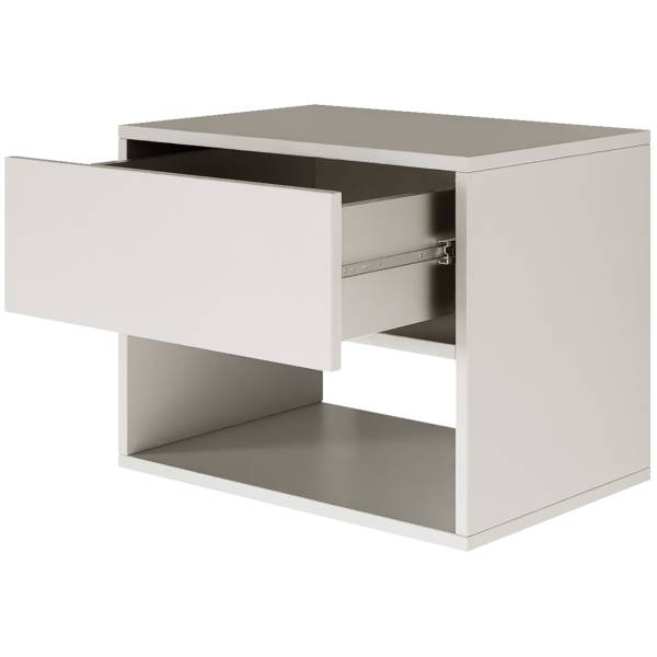 Comodino da parete con scomparto Framme Bianco