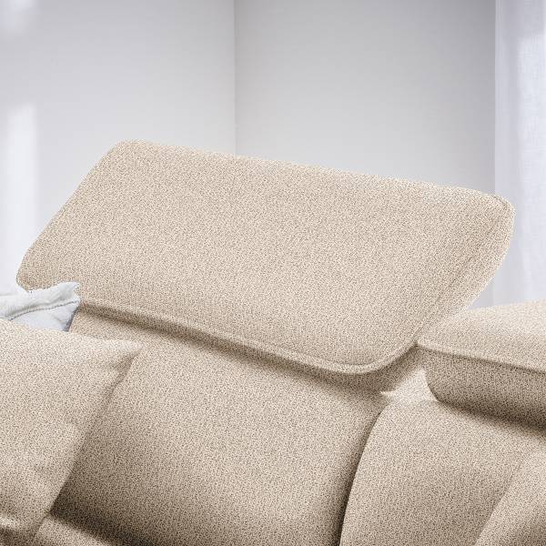 Ecksofa Rimar mit Schlaffunktion Webstoff Gleni: Beige