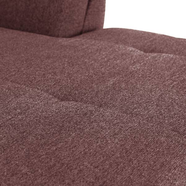 Ecksofa Baeta mit Schlaffunktion Webstoff Roge: Aubergine - Schlaffunktion davorstehend links
