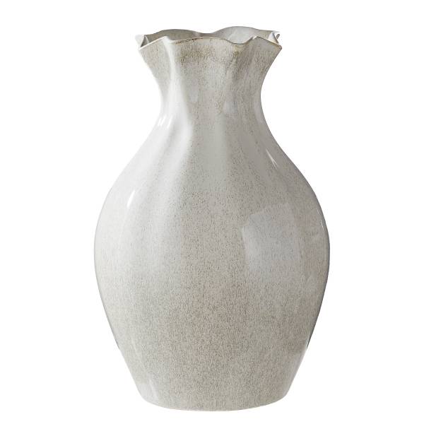 Vase SELINA Steinzeug - Weiß