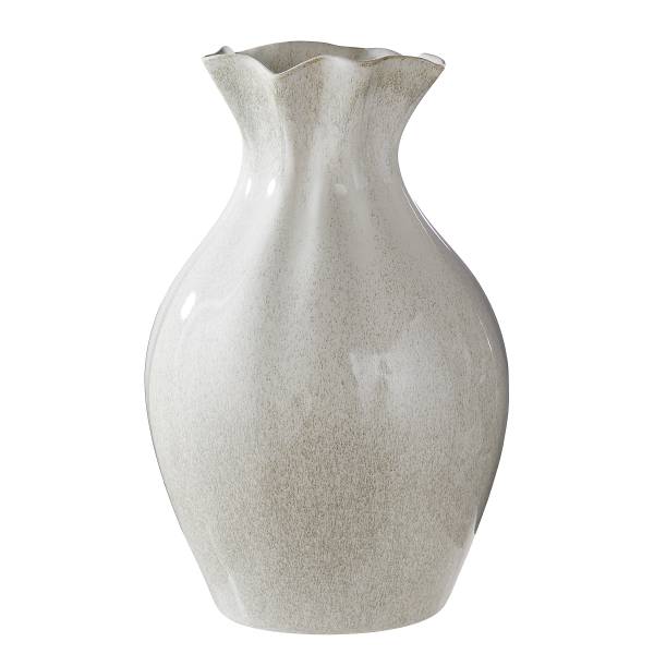 Vase SELINA Steinzeug - Weiß
