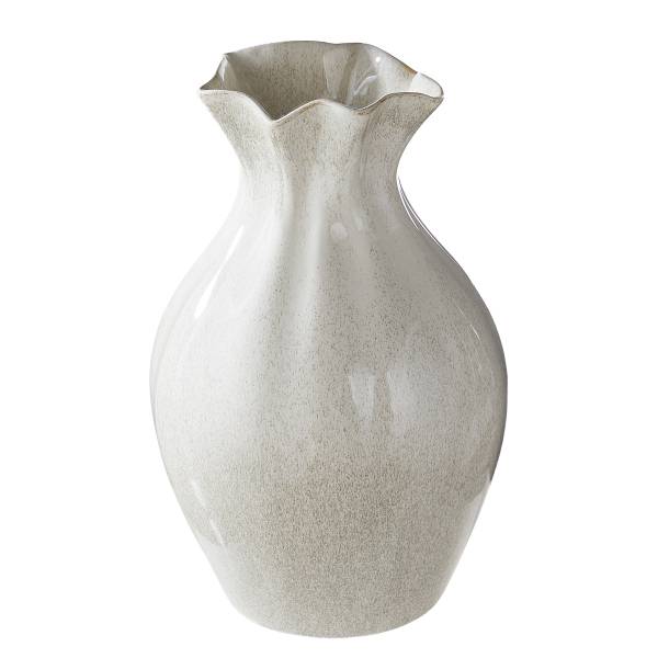 Vase SELINA Steinzeug - Weiß