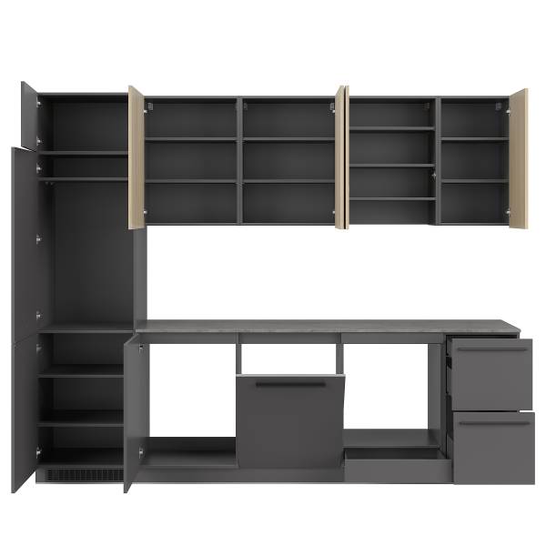 Cucina ARCOO 280 cm Effetto quercia chiara / Grafite