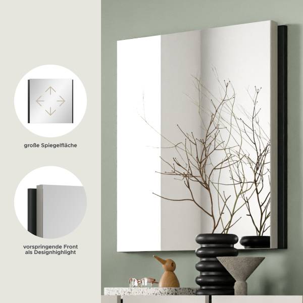 Miroir mural Emil Noir