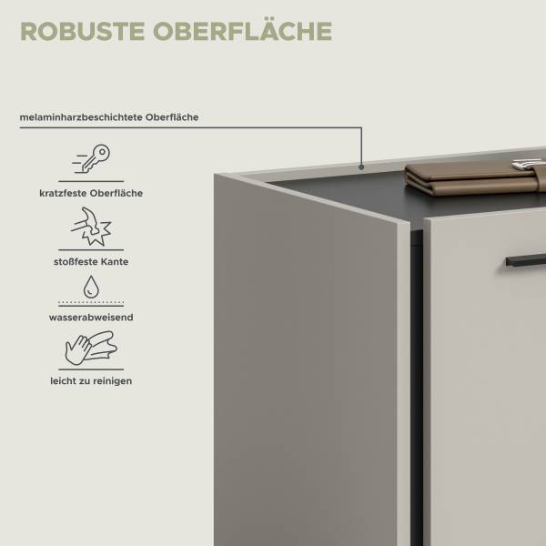 Halmeubelset Emil 5-delig kasjmier/zwart