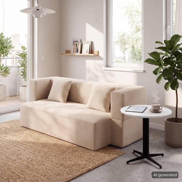 Couchtisch Njessa Weiß / Schwarz