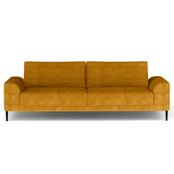 Divano letto Qalona Velluto a coste Poppy: giallo senape