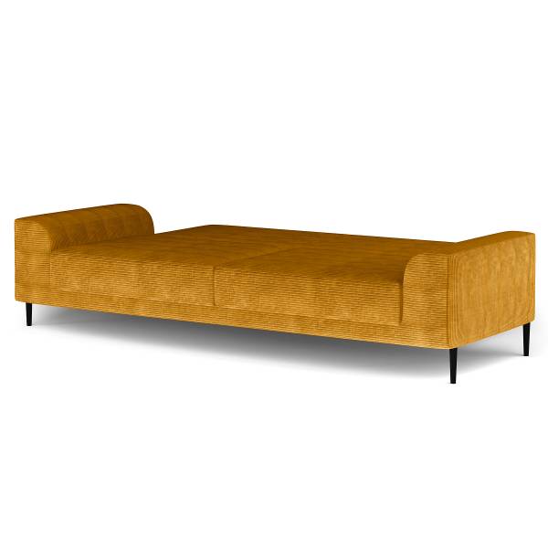 Divano letto Qalona Velluto a coste Poppy: giallo senape