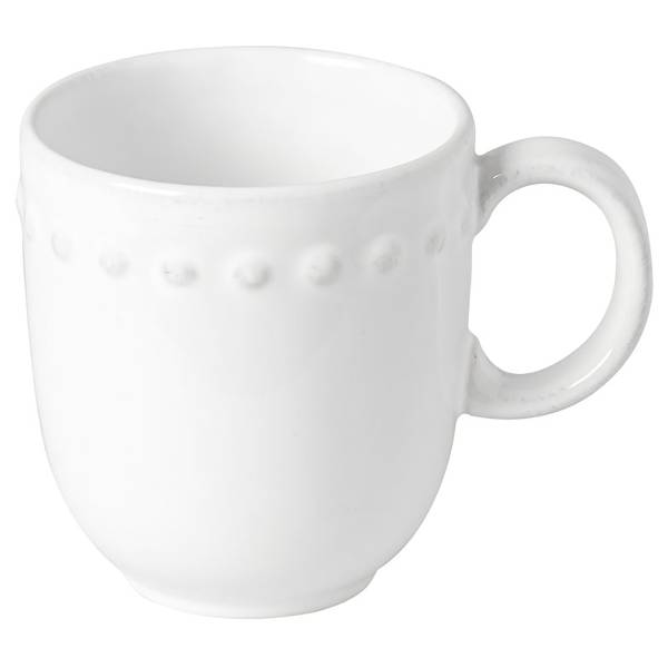 Becher Pearl 6er-Set Keramik - Weiß