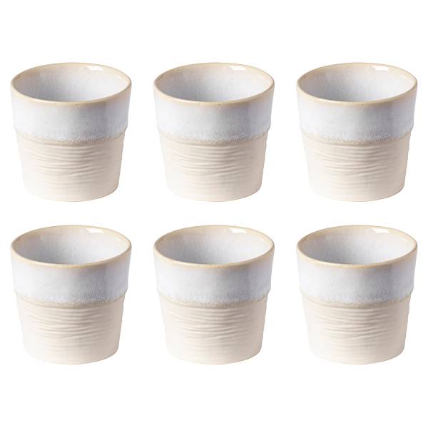 Becher Nótos Typ B 6er-Set Keramik - Creme