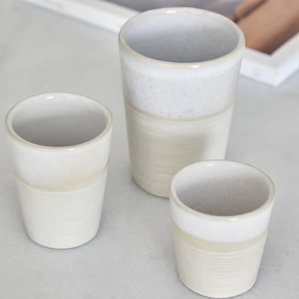 Becher Nótos Typ B 6er-Set Keramik - Creme