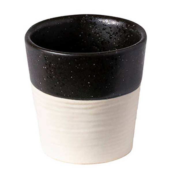 Becher Nótos Typ A 6er-Set Keramik - Weiß / Schwarz