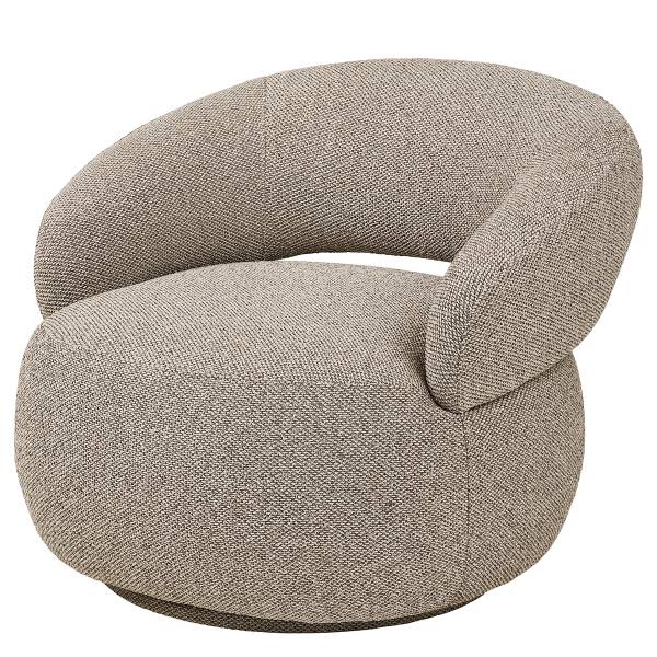 Fauteuil lounge Herav Beige - Polyester - 88 x 72 x 83 cm