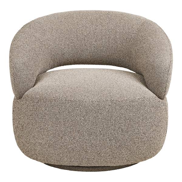 Fauteuil lounge Herav Beige - Polyester - 88 x 72 x 83 cm