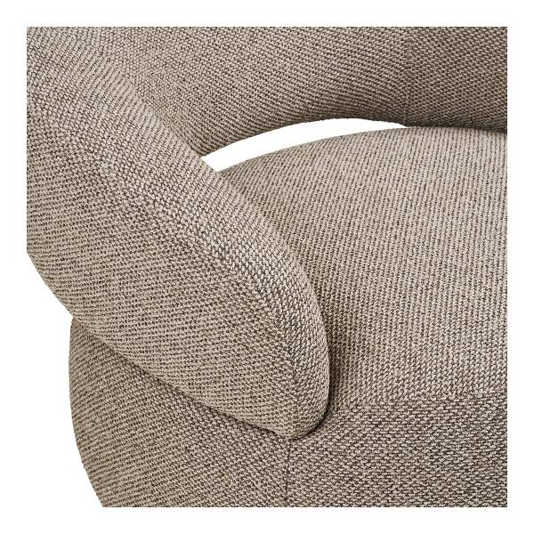 Fauteuil lounge Herav Beige - Polyester - 88 x 72 x 83 cm