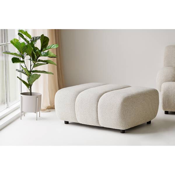 Polsterhocker Nomor Beige - Polyester - 89 x 40 x 84 cm