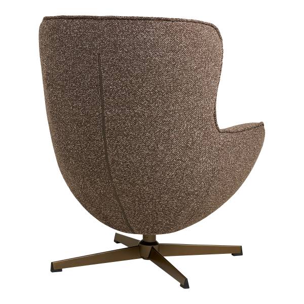 Poltrona girevole Tohie Marrone - Poliestere - 76 x 90 x 88 cm