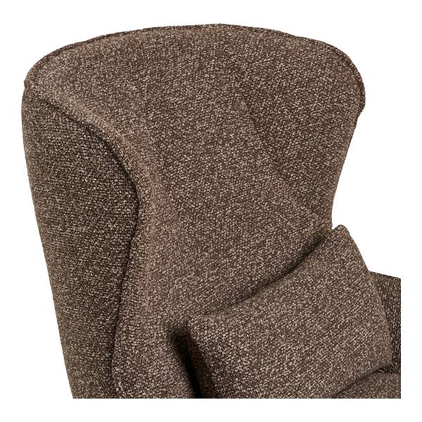 Poltrona girevole Tohie Marrone - Poliestere - 76 x 90 x 88 cm