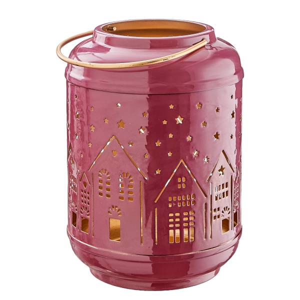 Laterne COZY HOME Eisen - Pink
