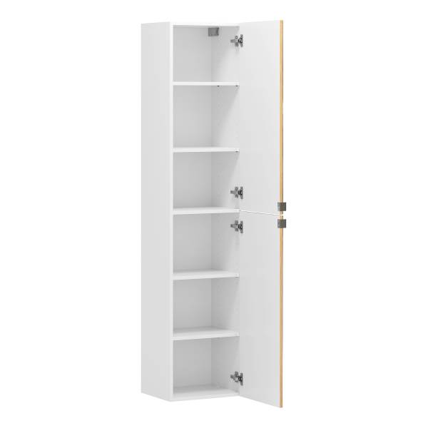 Hochschrank Moleires Spiegelfront Matt Weiß