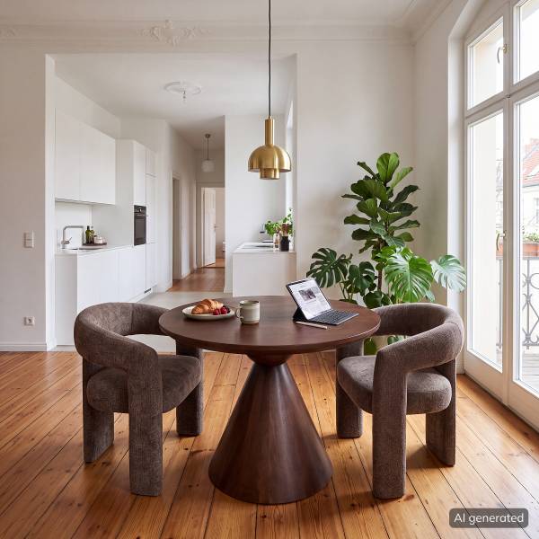 Massiver Esstisch BOLONG Mango massiv