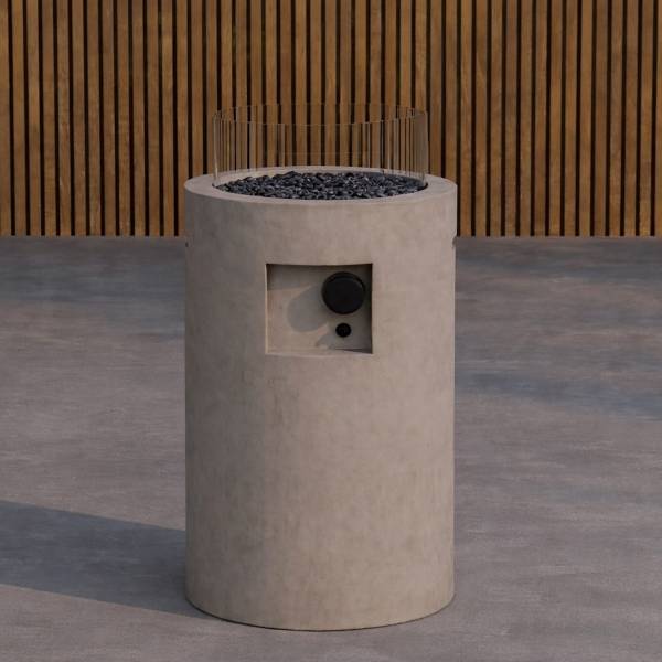 Braciere da giardino Edid alto Grigio - Acciaio - 40 x 75 x 40 cm