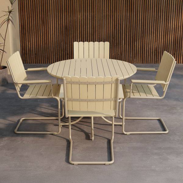 Set di 5 mobili da esterno Monak Acciaio / Polywood