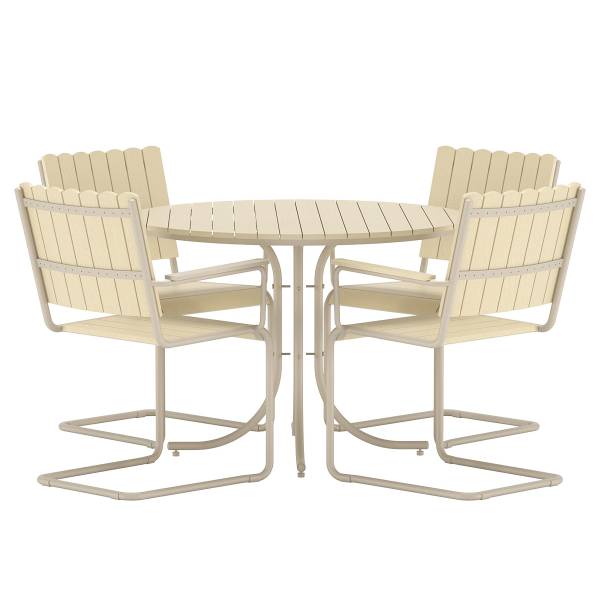 Set di 5 mobili da esterno Monak Acciaio / Polywood