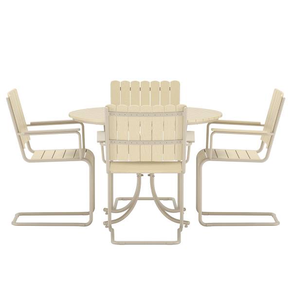 Set di 5 mobili da esterno Monak Acciaio / Polywood