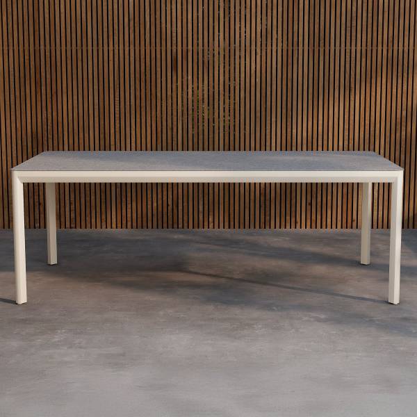 Gartentisch Nazef Aluminium / Glas / Keramik
