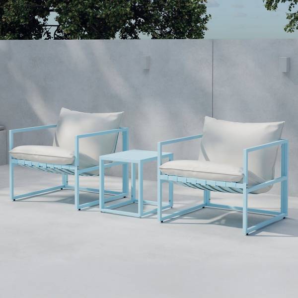 Loungeset Pozov 3-tlg Hellblau