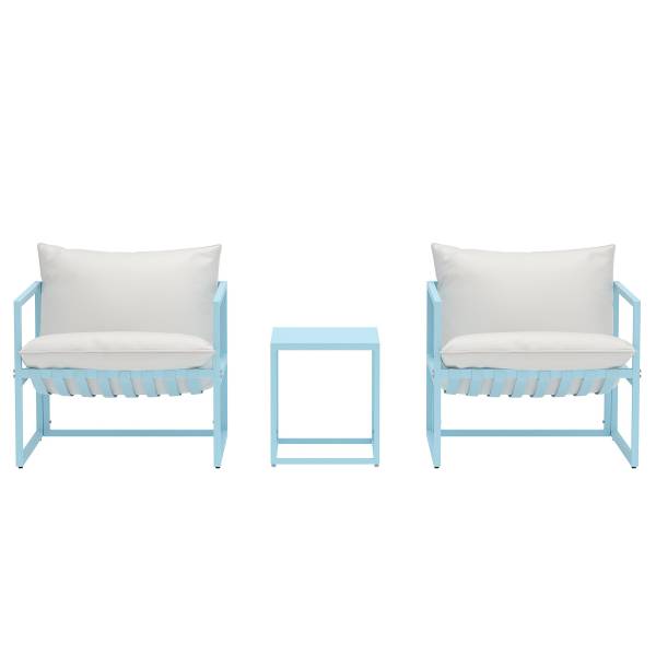 Loungeset Pozov 3-tlg Hellblau