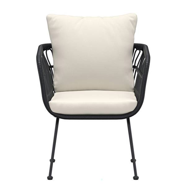 Poltrona lounge Medes Rattan sintetico / Tessuto