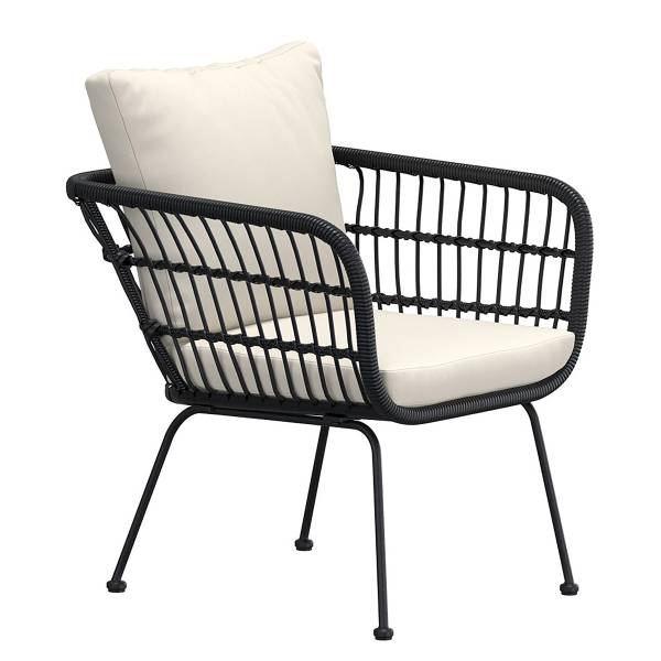 Poltrona lounge Medes Rattan sintetico / Tessuto