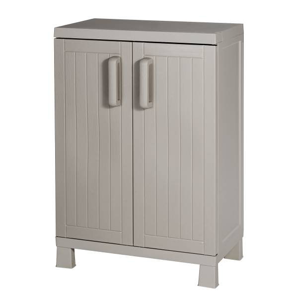 Armoire de jardin Wood Midi Gris - Hauteur : 93 cm